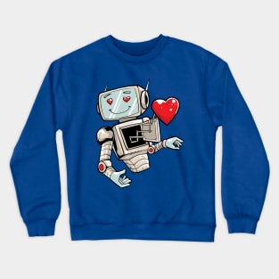 Robot Love Illustration Crewneck Sweatshirt